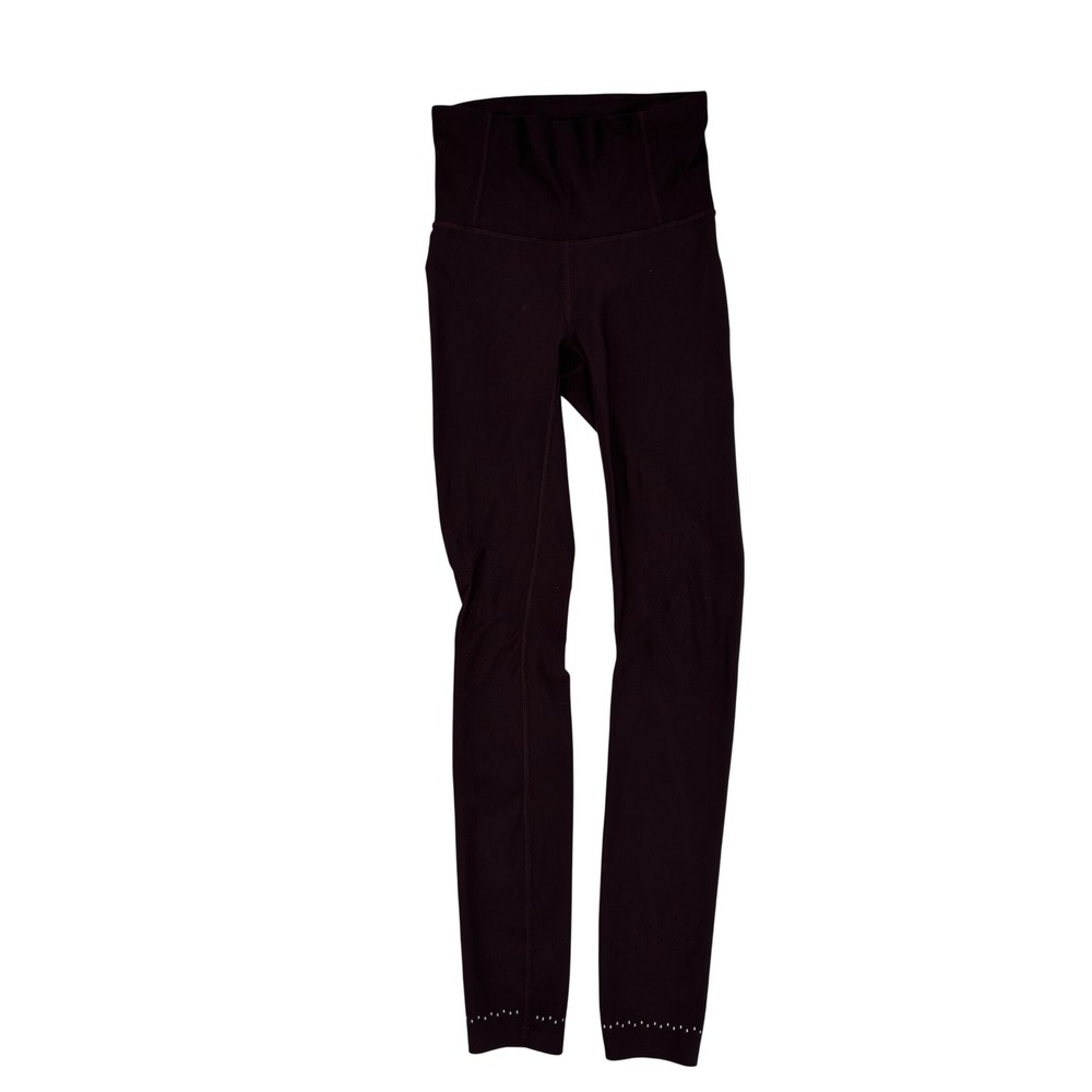 Lululemon Tight Stuff Tight II 25 Maroon Dark Red Leggings Size 4 LW5BBNS